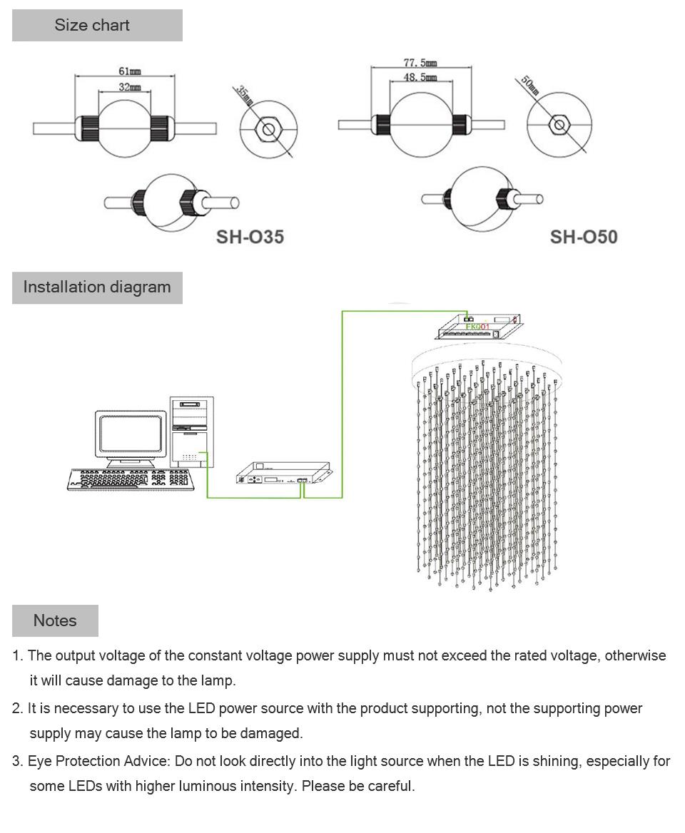 stage lighting 3d pixel led ball