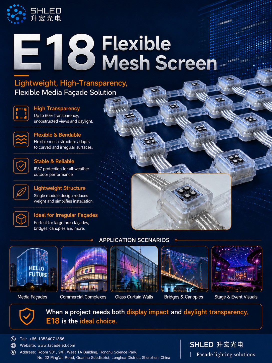 IP67 RGB led mesh display IP67 RGB led mesh display