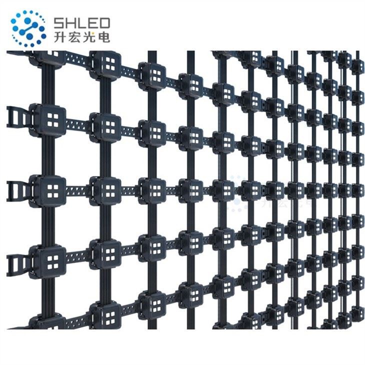 High Quality DMX LED Pixel Mesh Screen For Media Facade